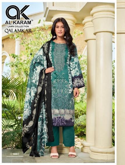 Al karam qalamkar karachi dress material wholesalers india